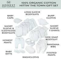 Őszinte baba ruházat kisfiú vagy lány nemi semleges organikus pamut a felső ajándékkészlet felett