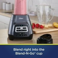 Oster Master Series turmixgép textúrával válassza ki a beállításokat, Blend-N-Go csésze és üvegedény, szürke