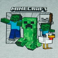 Minecraft Boys Sleep ing és rövidnadrág, 2 részes pizsama szett, 4-12 méret