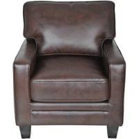 Serta RTA Monaco Collection Accent szék, barna ragasztott bőr, CR44107