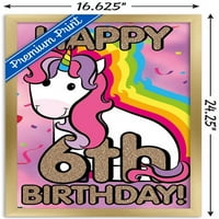 Ellie Ripberger egyszarvú-Boldog 6. születésnapot fali poszter, 14.725 22.375