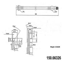 Centrikus Alkatrészek Fék Hidraulikus Tömlő P N: 150. Alkalmas választás: CHEVROLET C10, CHEVROLET C20