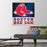 Boston Red So - Logo fali poszter fa mágneses kerettel, 22.375 34