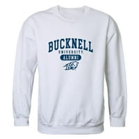 Bucknell Egyetem Bison Alumni Fleece Crewneck Pulóver Pulóver Fehér Nagy