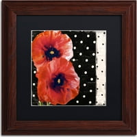 Védjegy Képzőművészet Scarlet Poppies II Canvas Art by Color Bakery, fekete matt, fa keret