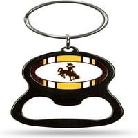 Wyomingi Egyetem Cowboys sörnyitó kulcstartó, színes fém