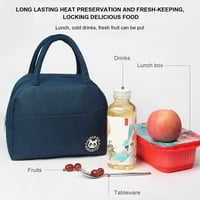 Hordozható szigetelt ebéd táska újrafelhasználható Szivárgásmentes tágas Ebéd Tote gyerekeknek felnőttek diákok irodai