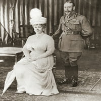 Ezüst Esküvői Portré V. György Királyról És Mária Királynőről 1918-Ban. V. György, George Frederick Ernest Albert,