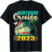 Születésnapi Cruise Mediterrán Cirkáló Családi Nyaralás Póló Fekete Nagy