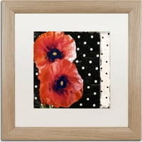 Védjegy Képzőművészet Scarlet Poppies II Canvas Art by Color Bakery, White Matte, Birch Frame
