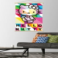 Hello Kitty-minták fali poszter fa mágneses kerettel, 22.375 34