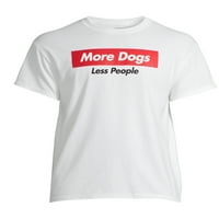 Humor több kutya kevesebb ember férfi és nagy férfi grafikus póló