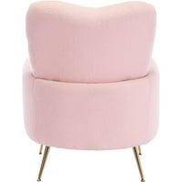 Gewnee Modern ékezetes székek, karosszék arany fém lábakkal és kartámaszokkal, rózsaszín