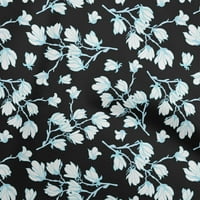 oneOone Pamut Poplin Aqua kék Szövet virágos foltvarrás kellékek nyomtatási varrás szövet az udvaron széles