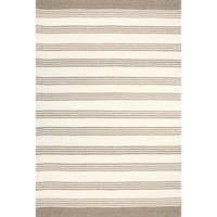 nuLOOM Rivka Flatweave Stripes gyapjú szőnyeg, 5' 8', Bézs