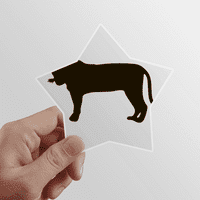 Fekete Tigris Állat Ábrázolása Csillag Matrica Paster Vinyl Autó Címkék Dekoráció Matrica