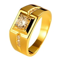 Frehsky gyűrűk úriember temperamentum bevonatú 24k arany gyűrű férfi uralkodó gyűrű örök eljegyzési jegygyűrű