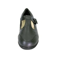 Órás kényelem Aileen széles szélességű klasszikus bőr kényelem csúszás a cipővel, a fekete -fekete 6,5 -es cipővel