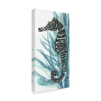 Csillagos design stúdió 'Zebra Seahorse II' vászon művészet