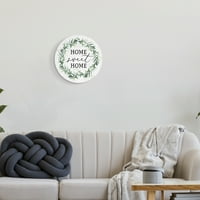 Stupell Industries otthoni édes otthoni érzelmek zöld botanikus parasztház koszorú, 12, betűvel és bélelt formában