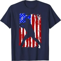 Fa amerikai zászló Baseball póló