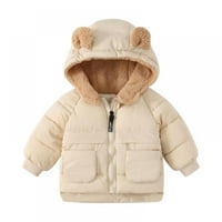 1-6Years kisgyermek téli kabátok kapucnival le kabátok fiúk téli kabát Lányok R Hosszú ujjú vastag meleg felsőruházat