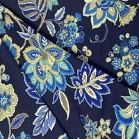 Waverly Inspirations 45 pamut nyomtatott varrás & Kézműves Szövet az udvaron, virágos kék