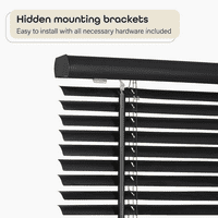 Achim GII Morningstar vezeték nélküli vinil fényszűrő ablak Mini vak, Fekete, 72 36
