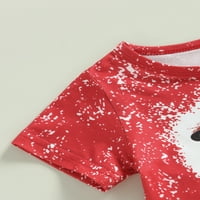 IZhansean kisgyermek kislány július 4-én ruhát rövid ujjú póló felső Amerikai zászló harang alsó nadrág szett piros