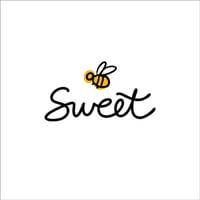 Bee Sweet Fabric Panel-Fehér