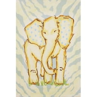Sárga elefánt Festés nyomtatás csomagolt vászonra