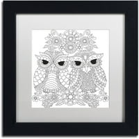 Védjegy Szépművészet Night Owls 5 Canvas Art készítette: Hello Angel, White Matte, Fekete Folyam