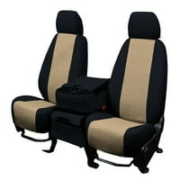 CalTrend hátsó osztott hátsó & Tömör párna Tweed üléshuzatok 2000-hez-Nissan Maxima-NS301-06TT Bézs betét fekete díszítéssel