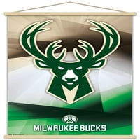 Milwaukee Bucks - Logo fali poszter fa mágneses kerettel, 22.375 34