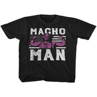 Macho Man Ikonok Amerikai Hős Felnőtt Rövid Ujjú Póló