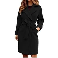 Sawvnm Plusz méretű kabát női őszi és téli hajtóka gyapjú ruhával kabát árok kabát hosszú felöltő felsőruházat megtakarítás